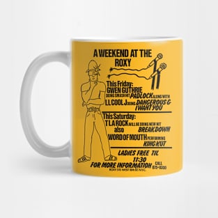 The Roxy \\// 80s Hip Hop Flyer Art Mug